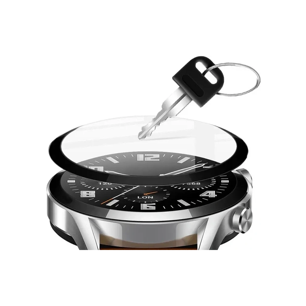 Szkło hybrydowe Bizon Glass Edge do Samsung Galaxy Watch 4 44 mm czarne