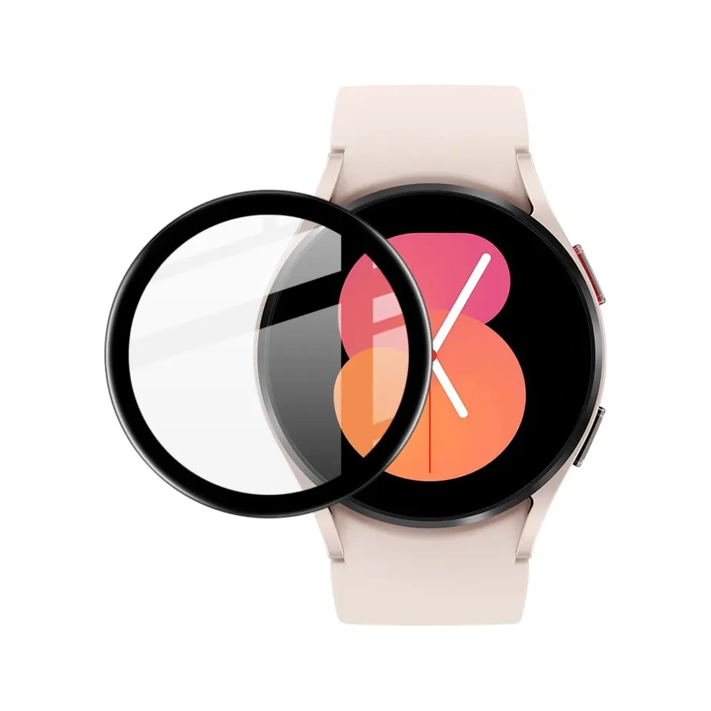 Szkło hybrydowe Bizon Glass Edge do Samsung Galaxy Watch 5 / 6 40 mm czarne