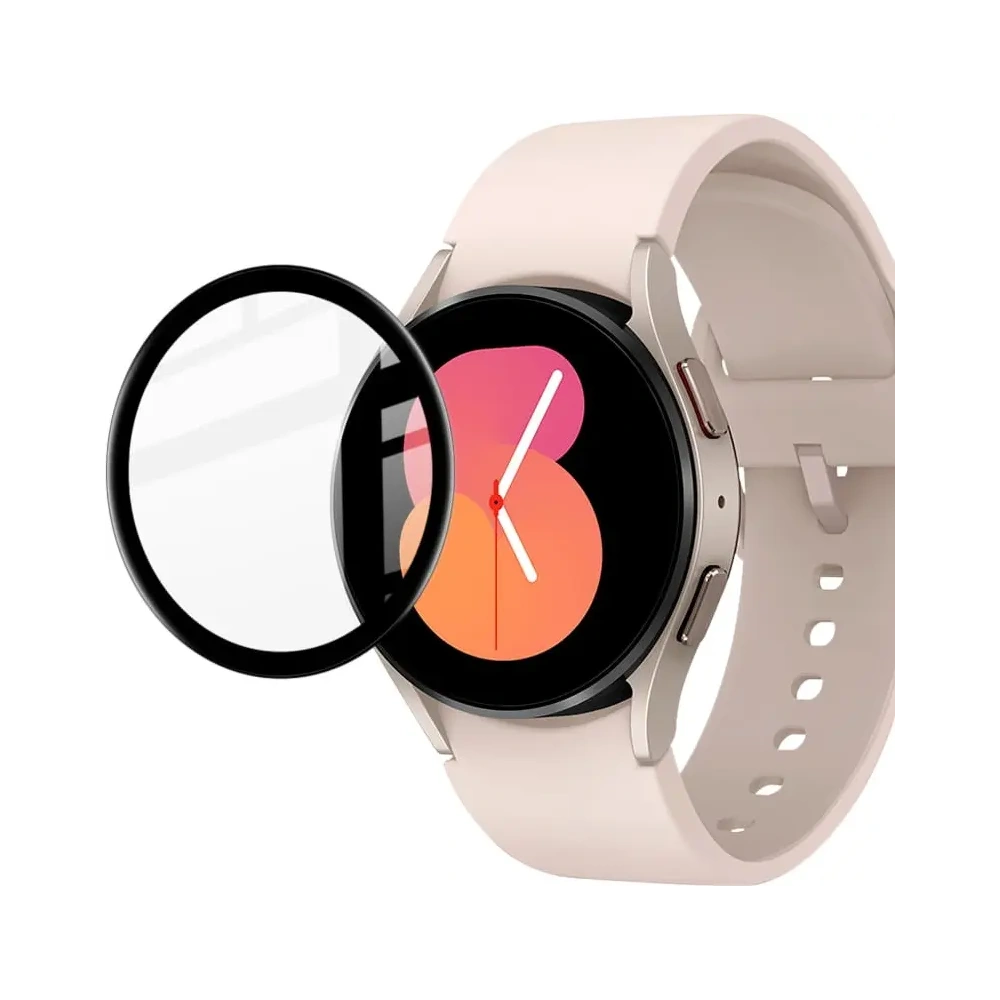 Szkło hybrydowe Bizon Glass Edge do Samsung Galaxy Watch 5 / 6 40 mm czarne