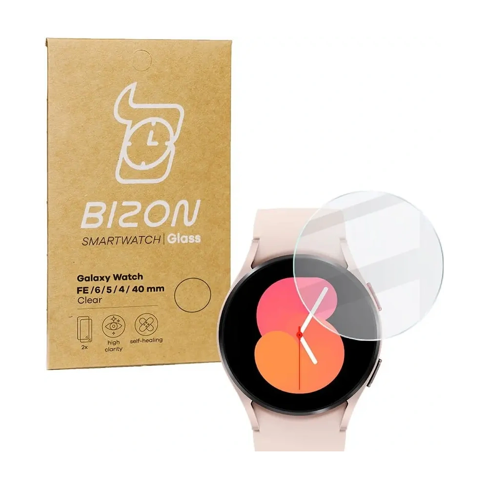 Szkło hartowane Bizon Glass Clear do Samsung Galaxy Watch FE / 6 / 5 / 4 40mm