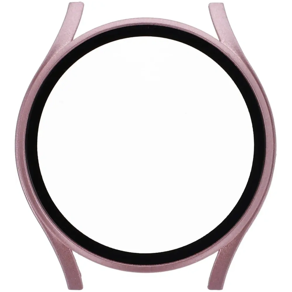 Etui Bizon Case+Glass do Samsung Galaxy Watch FE / 5 / 4 40mm metaliczny róż