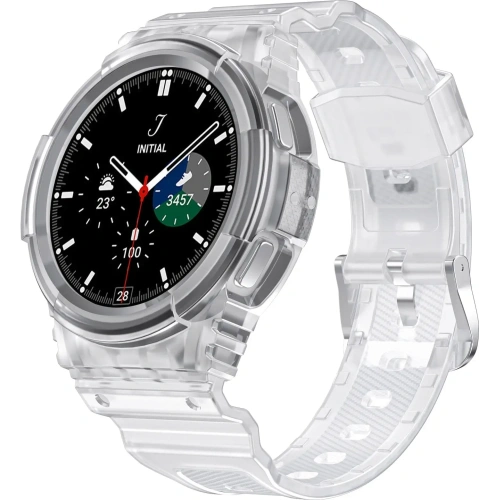 Kup Etui s páskem Bizon Strap + Case Watch Action do Samsung Galaxy Watch 4 / 5 40 mm průhledné - BIZ1801 - {ean13} - Sklep Home Screen