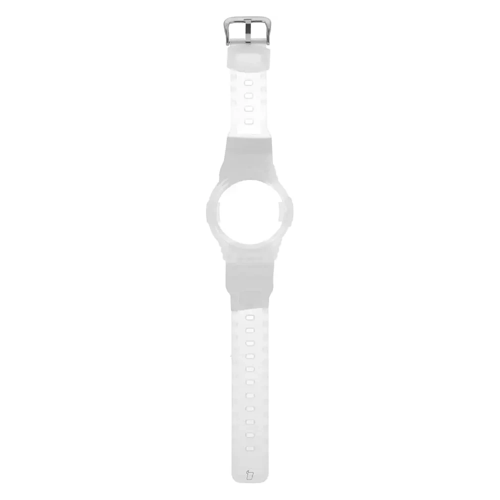 Etui z paskiem Bizon Strap + Case Watch Action do Samsung Galaxy Watch 4 / 5 40 mm przezroczyste