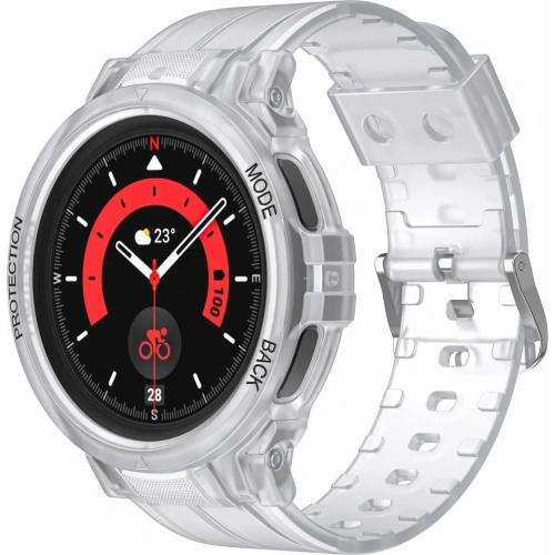 Kup Etui z paskiem Bizon Strap + Case Watch Action Pro do Samsung Galaxy Watch 5 Pro 45 mm przezroczyste - BIZ1808 - {ean13} - Sklep Home Screen