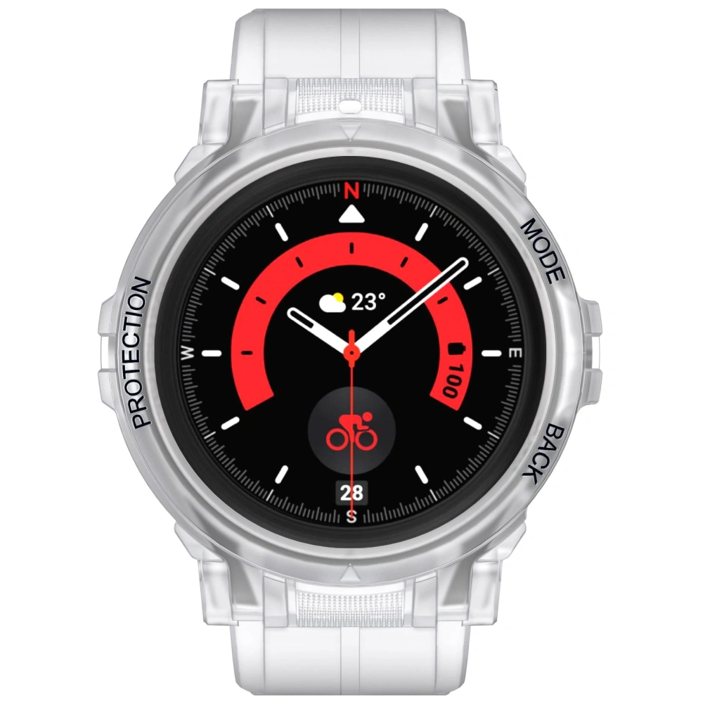 Etui z paskiem Bizon Strap + Case Watch Action Pro do Samsung Galaxy Watch 5 Pro 45 mm przezroczyste