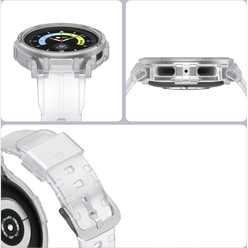 Kup Etui z paskiem Bizon Strap + Case Watch Action Pro do Samsung Galaxy Watch 5 Pro 45 mm przezroczyste - BIZ1808 - {ean13} - Sklep Home Screen