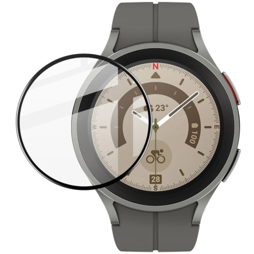 Kup Szkło hybrydowe Bizon Glass Edge do Samsung Galaxy Watch 5 Pro 45 mm czarne - BIZ1810 - {ean13} - Sklep Home Screen