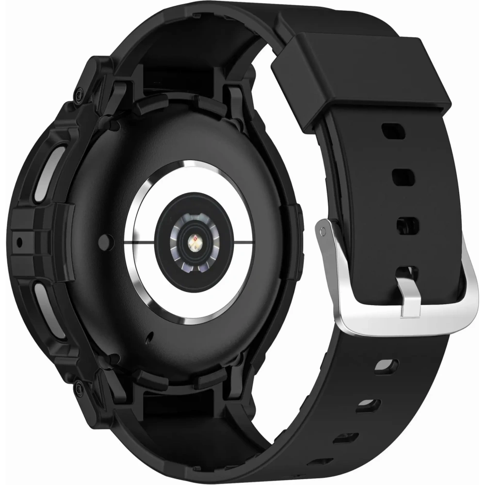 Etui z paskiem Bizon Strap + Case Watch Action Pro do Samsung Galaxy Watch 5 Pro 45 mm czarne