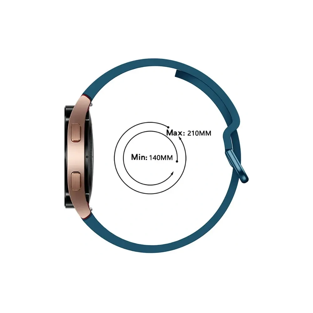 Pasek Bizon Strap Watch Silicone do Samsung Galaxy Watch 20 mm ciemno-turkusowy