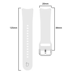 Kup Pasek Bizon Strap Watch Silicone do Samsung Galaxy Watch 20 mm bílý - BIZ1814 - {ean13} - Sklep Home Screen