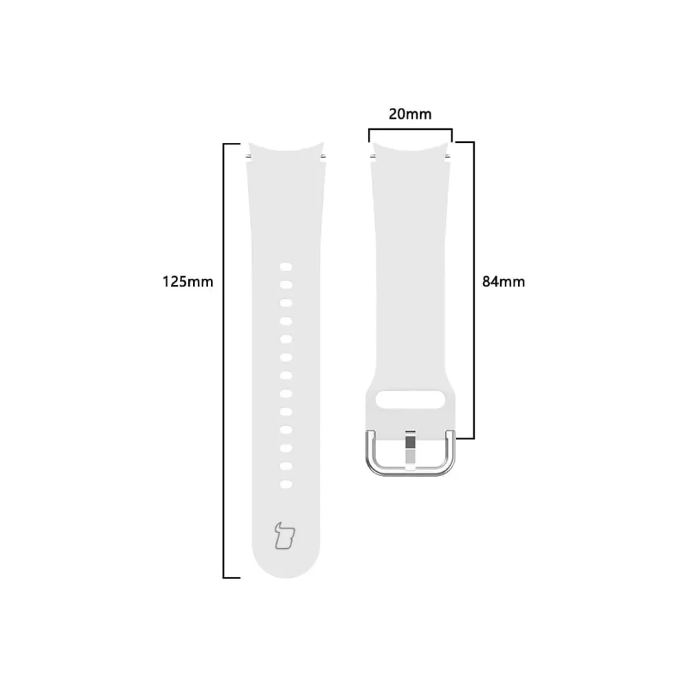 Pasek Bizon Strap Watch Silicone do Samsung Galaxy Watch 20 mm biały