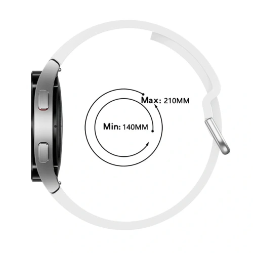 Kup Pasek Bizon Strap Watch Silicone do Samsung Galaxy Watch 20 mm bílý - BIZ1814 - {ean13} - Sklep Home Screen