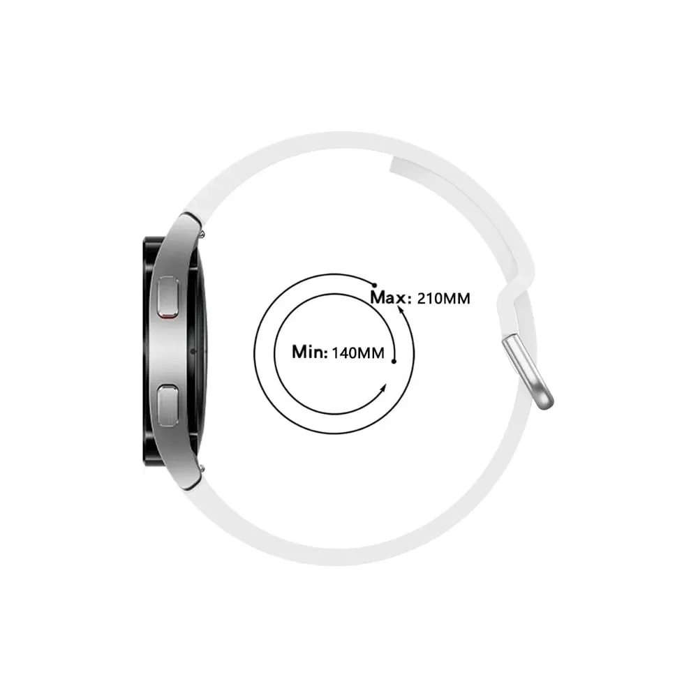 Pasek Bizon Strap Watch Silicone do Samsung Galaxy Watch 20 mm biały