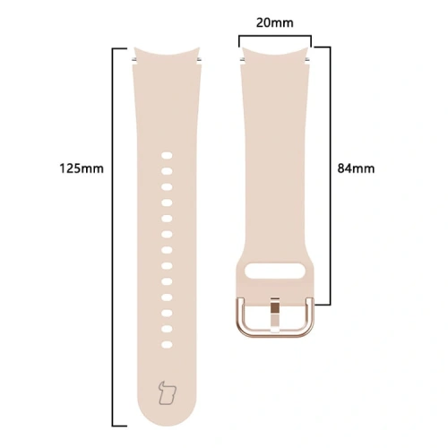 Kup Bizon szíj óra szilikon Samsung Galaxy Watch 20 mm világos rózsaszín - BIZ1815 - {ean13} - Sklep Home Screen