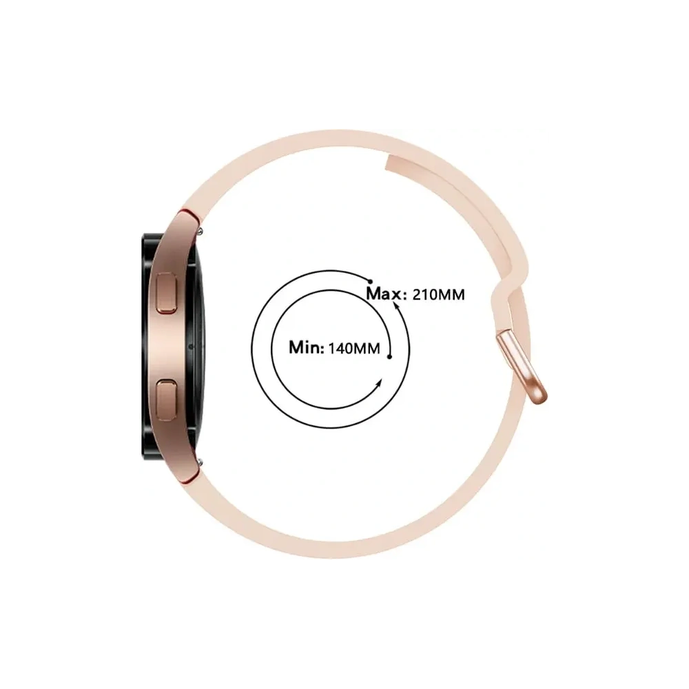 Pasek Bizon Strap Watch Silicone do Samsung Galaxy Watch 20 mm jasnoróżowy