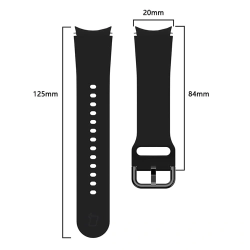 Kup Pasek Bizon Strap Watch Silicone do Samsung Galaxy Watch 20 mm černý - BIZ1816 - {ean13} - Sklep Home Screen