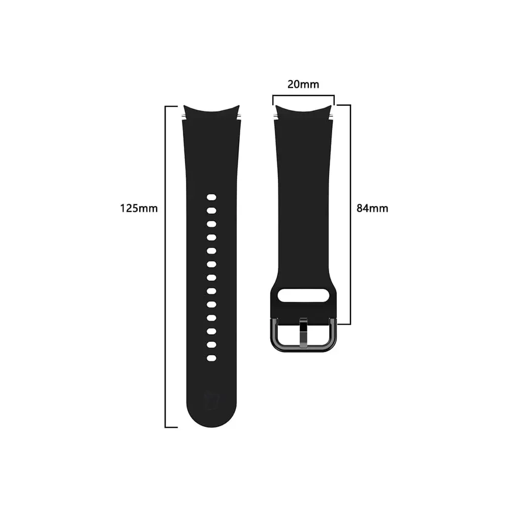 Pasek Bizon Strap Watch Silicone do Samsung Galaxy Watch 20 mm czarny