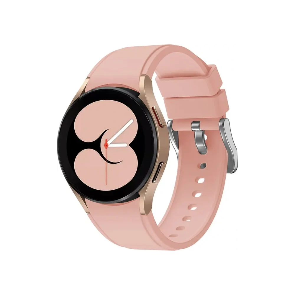 Pasek Bizon Strap Watch Silicone Pro do Samsung Galaxy Watch 20 mm jasnoróżowy