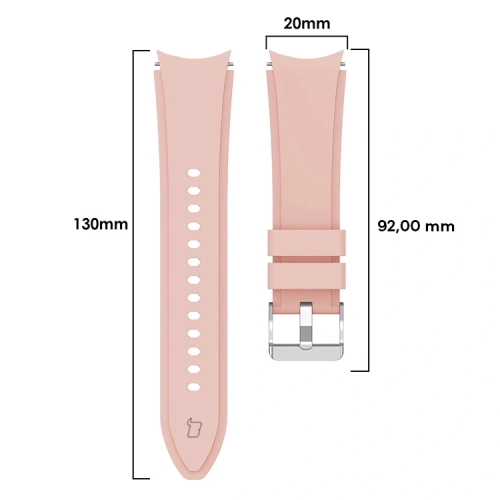 Kup Bizon Strap Watch Silicone Pro Samsung Galaxy Watch 20 mm roz deschis - BIZ1817 - {ean13} - Sklep Home Screen