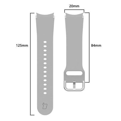 Kup Bizon szíj óra szilikon Samsung Galaxy Watch 20 mm világosszürke - BIZ1818 - {ean13} - Sklep Home Screen