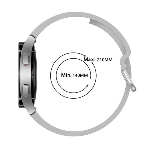 Kup Bizon szíj óra szilikon Samsung Galaxy Watch 20 mm világosszürke - BIZ1818 - {ean13} - Sklep Home Screen