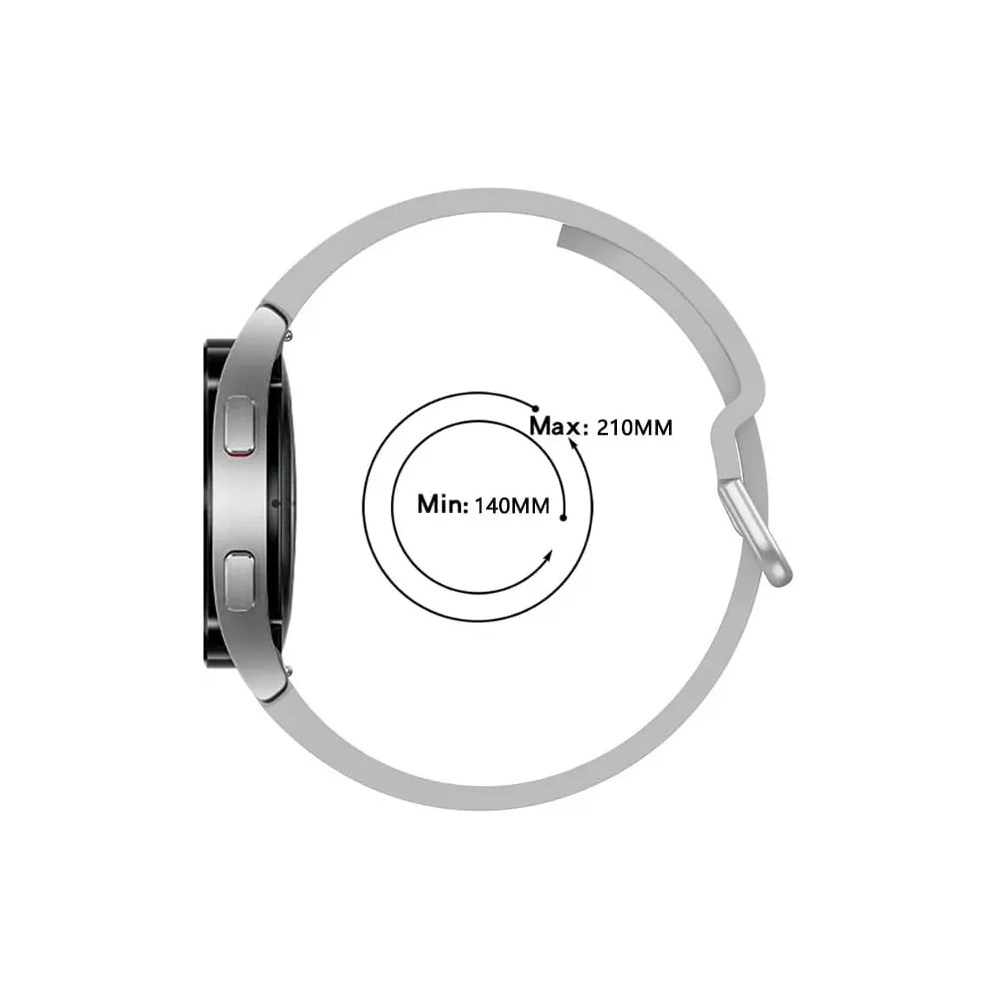 Pasek Bizon Strap Watch Silicone do Samsung Galaxy Watch 20 mm jasnoszary