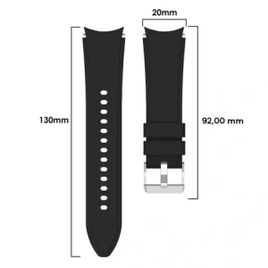 Kup Pasek Bizon Strap Watch Silicone Pro do Samsung Galaxy Watch 20 mm černý - BIZ1819 - {ean13} - Sklep Home Screen