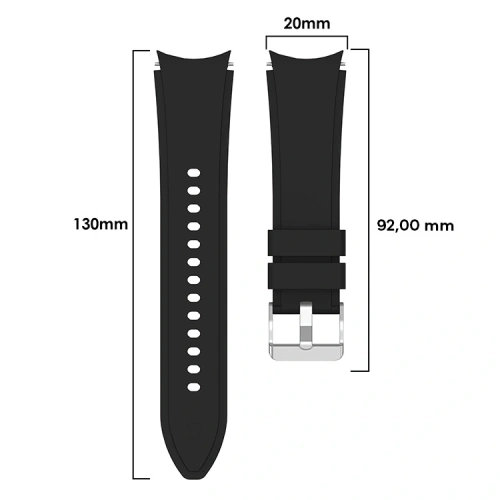 Kup Pasek Bizon Strap Watch Silicone Pro do Samsung Galaxy Watch 20 mm černý - BIZ1819 - {ean13} - Sklep Home Screen