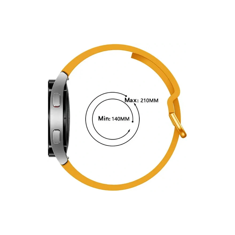 Pasek Bizon Strap Watch Silicone do Samsung Galaxy Watch 20 mm marchewkowy