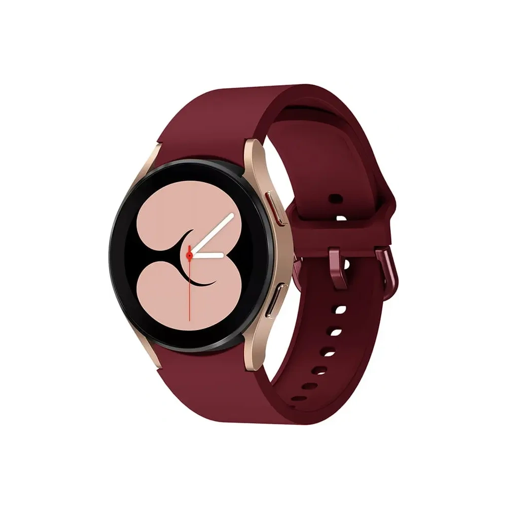 Pasek Bizon Strap Watch Silicone do Samsung Galaxy Watch 20 mm burgundowy