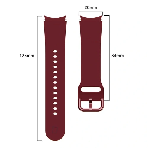 Kup Bizon Strap Watch Silicone Samsung Galaxy Watch 20 mm burgunderrot - BIZ1821 - {ean13} - Sklep Home Screen