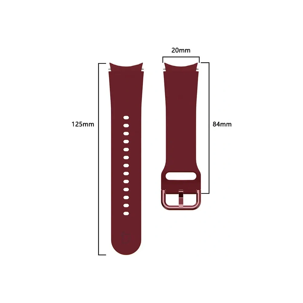 Pasek Bizon Strap Watch Silicone do Samsung Galaxy Watch 20 mm burgundowy