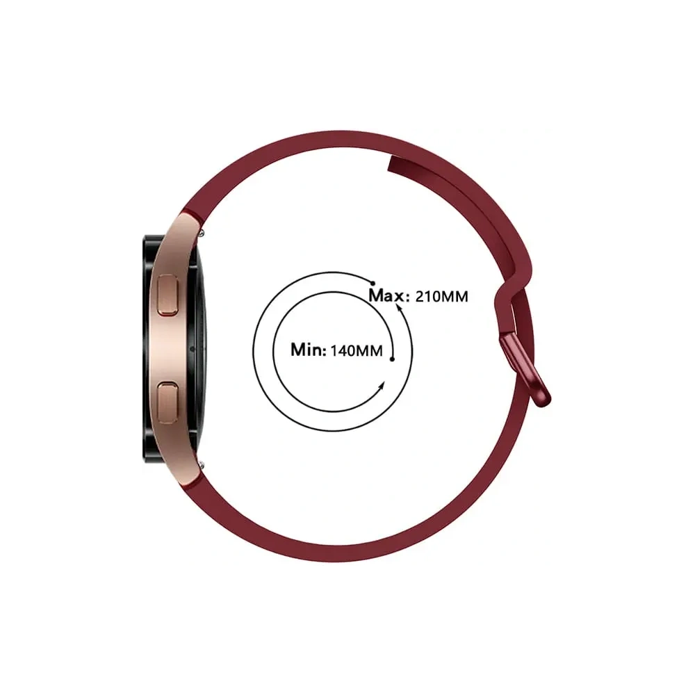 Pasek Bizon Strap Watch Silicone do Samsung Galaxy Watch 20 mm burgundowy