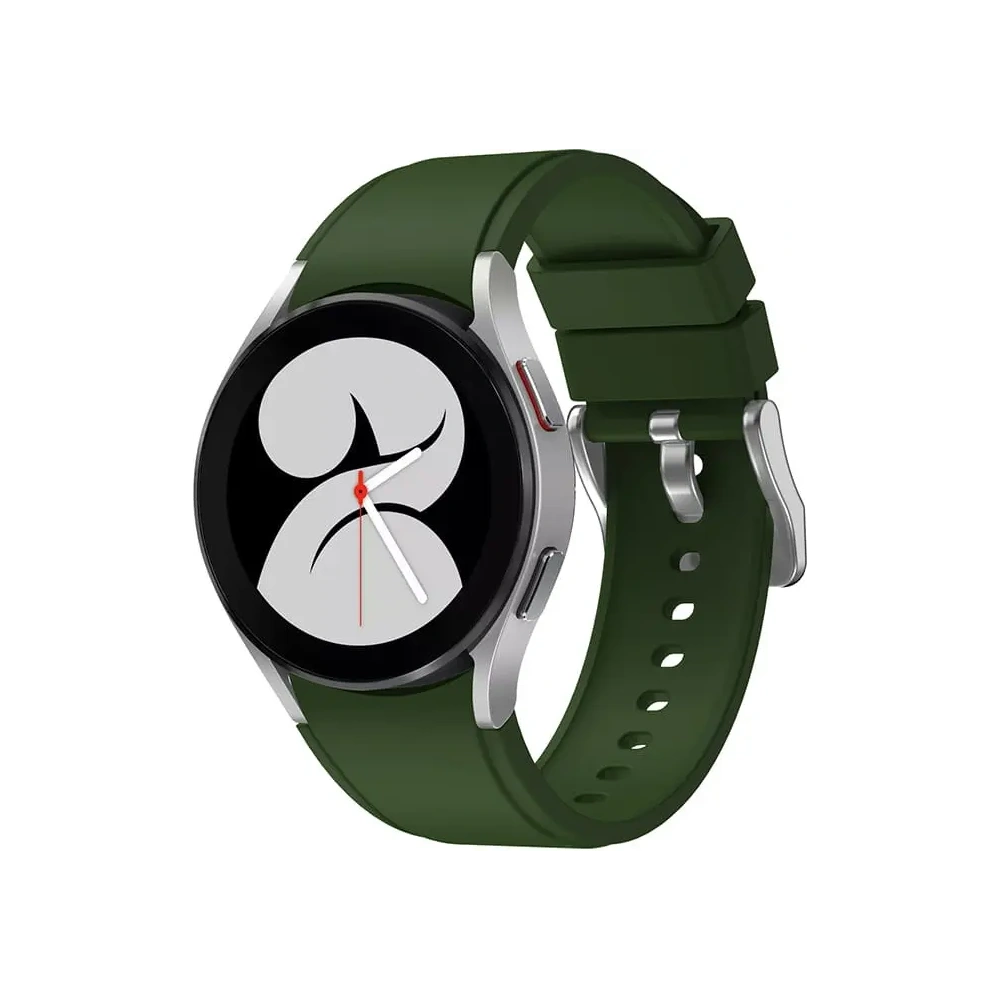 Pasek Bizon Strap Watch Silicone Pro do Samsung Galaxy Watch 20 mm zielony