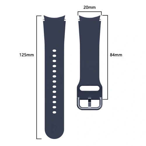 Kup Pasek Bizon Strap Watch Silicone do Samsung Galaxy Watch 20 mm tmavě modrý - BIZ1824 - {ean13} - Sklep Home Screen