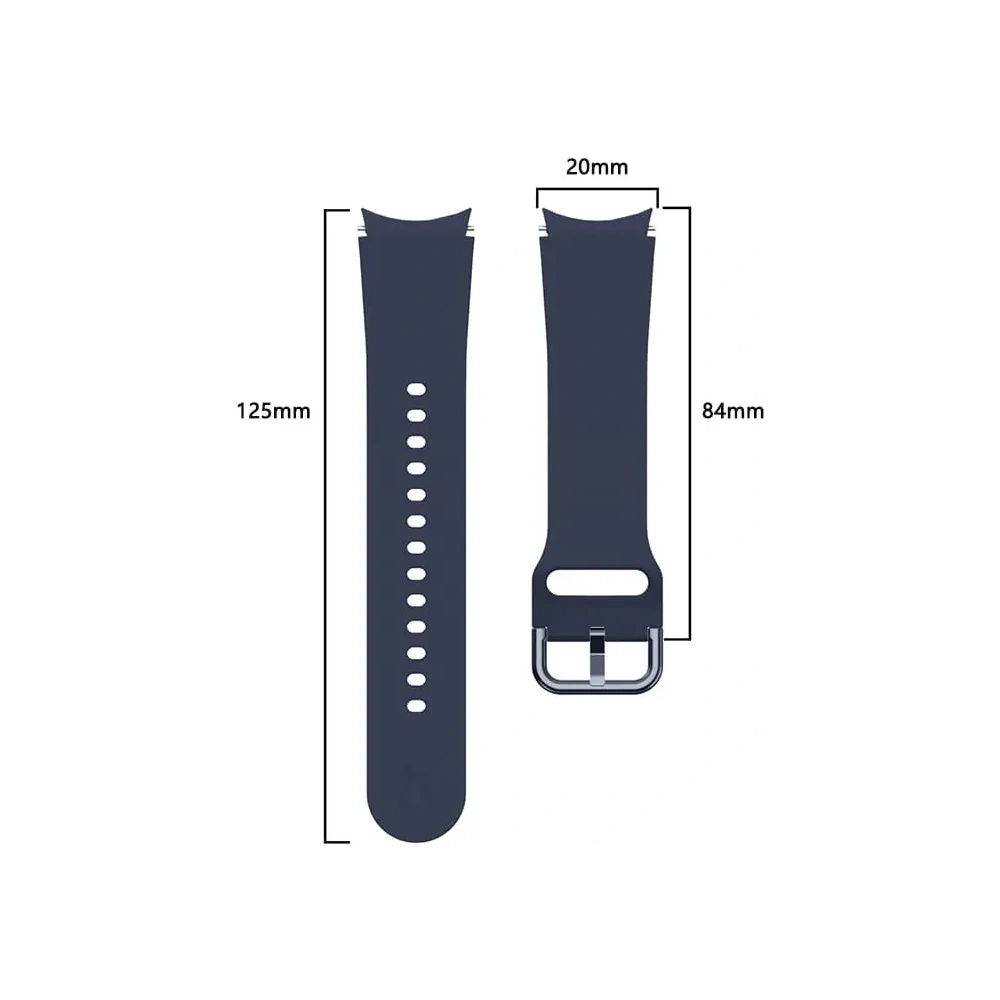 Pasek Bizon Strap Watch Silicone do Samsung Galaxy Watch 20 mm granatowy