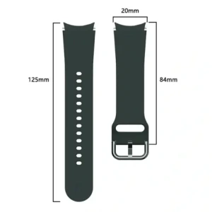 Kup Pasek Bizon Strap Watch Silicone do Samsung Galaxy Watch 20 mm tmavě zelený - BIZ1825 - {ean13} - Sklep Home Screen