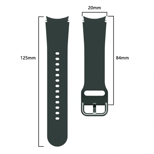 Kup Bizon Strap Uhr Silikon Samsung Galaxy Watch 20 mm dunkelgrün - BIZ1825 - {ean13} - Sklep Home Screen