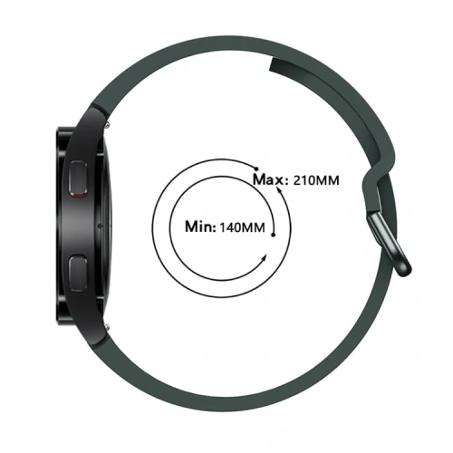 Kup Bizon Strap Uhr Silikon Samsung Galaxy Watch 20 mm dunkelgrün - BIZ1825 - {ean13} - Sklep Home Screen