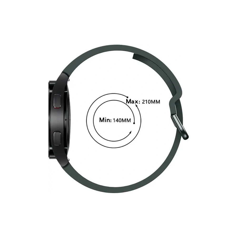 Pasek Bizon Strap Watch Silicone do Samsung Galaxy Watch 20 mm ciemnozielony