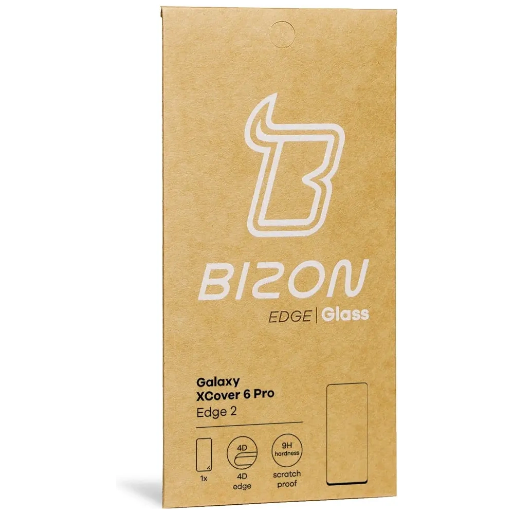 Szkło hartowane Bizon Glass Edge 2 do Samsung Galaxy XCover 6 Pro czarne