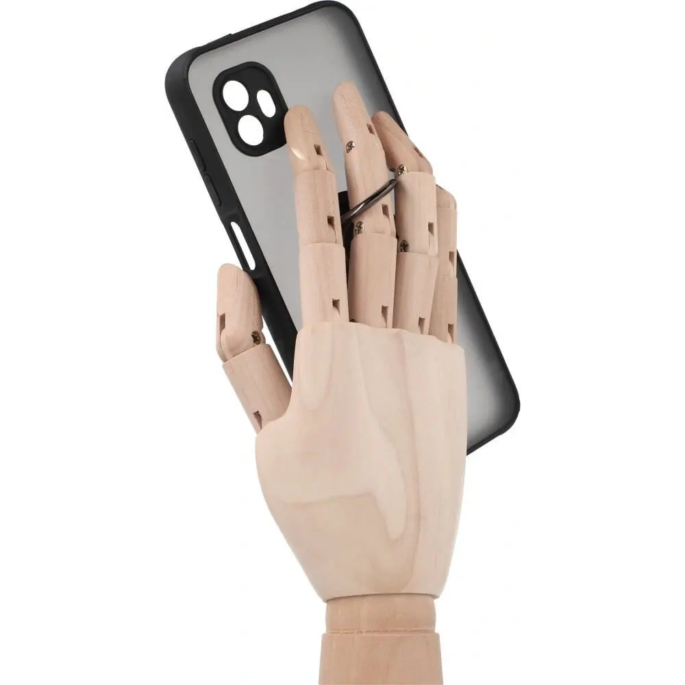 Etui z uchwytem na palec Bizon Case Hybrid Ring do Samsung Galaxy Xcover6 przydymione z czarną ramką