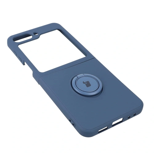 Kup Bizon Case Silicone Ring Sq Samsung Galaxy Z Flip5 albastru marin - BIZ1832 - {ean13} - Sklep Home Screen
