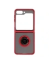 Kup Etui z uchwytem na palec Bizon Case Hybrid Ring do Samsung Galaxy Z Flip5 kouřové s červeným rámem - BIZ1833 - {ean13} - Sklep Home Screen