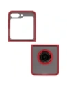 Kup Etui z uchwytem na palec Bizon Case Hybrid Ring do Samsung Galaxy Z Flip5 kouřové s červeným rámem - BIZ1833 - {ean13} - Sklep Home Screen