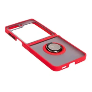 Buy Bizon Case Hybrid Ring Samsung Galaxy Z Flip5 smoky with a red frame - BIZ1833 - {ean13} - Home Screen Store Europe