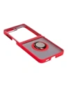 Kup Etui z uchwytem na palec Bizon Case Hybrid Ring do Samsung Galaxy Z Flip5 kouřové s červeným rámem - BIZ1833 - {ean13} - Sklep Home Screen