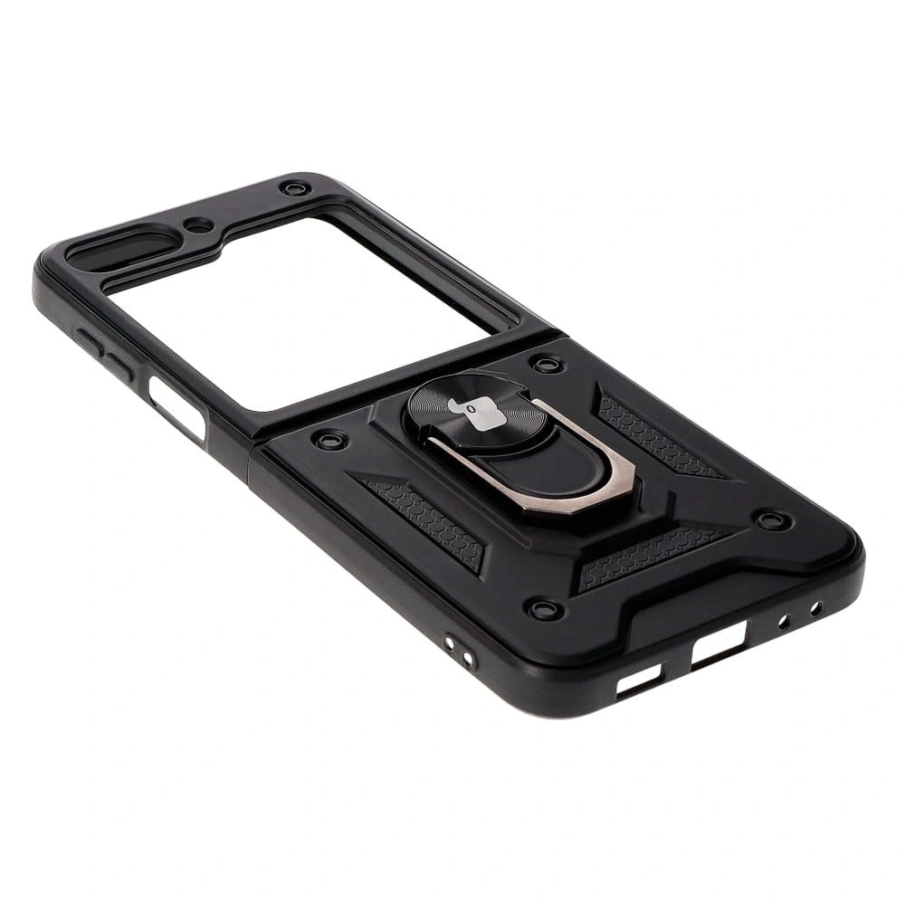 Etui Bizon Case Shield Ring do Samsung Galaxy Z Flip5 czarne