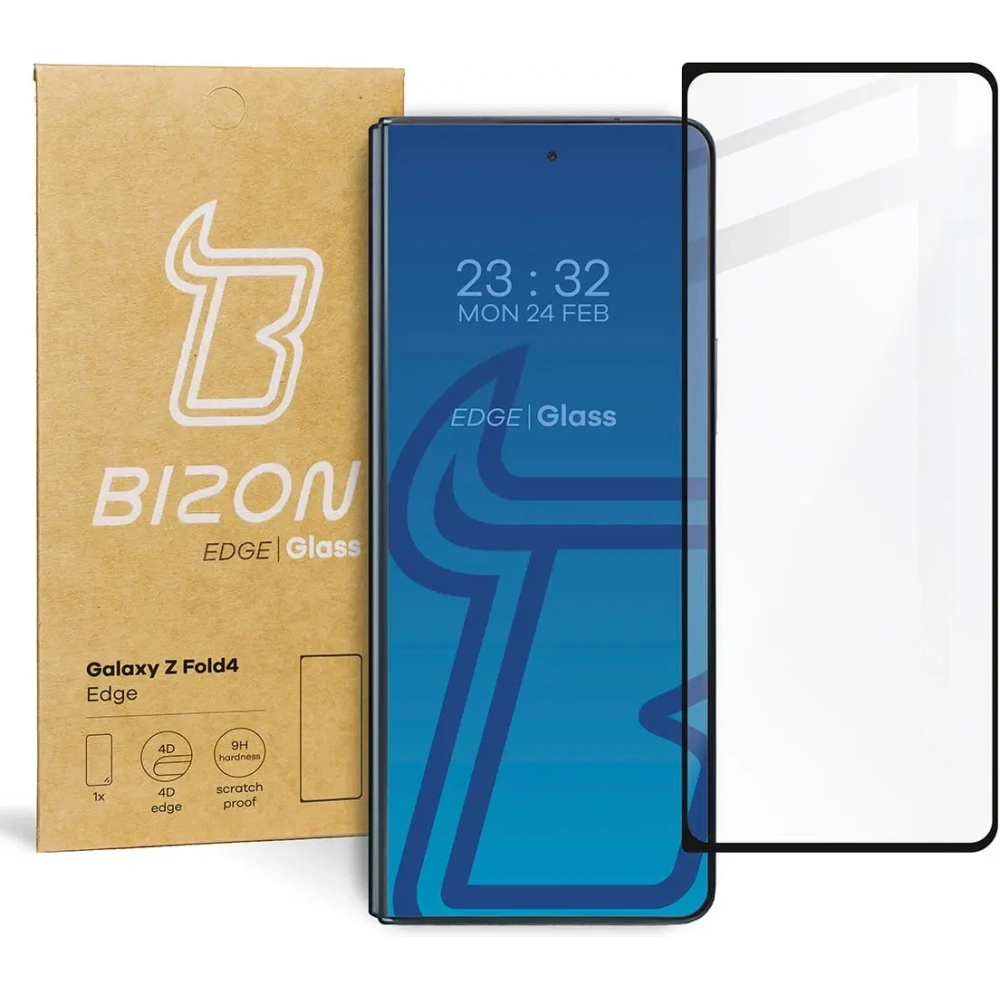 Szkło hartowane Bizon Glass Edge do Samsung Galaxy Z Fold4 czarne