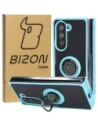 Bizon Case Hybrid Ring Samsung Galaxy Z Fold5 smoky with a light blue frame
